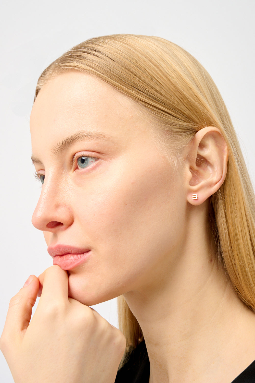 Solid Gold Alphabet Stud