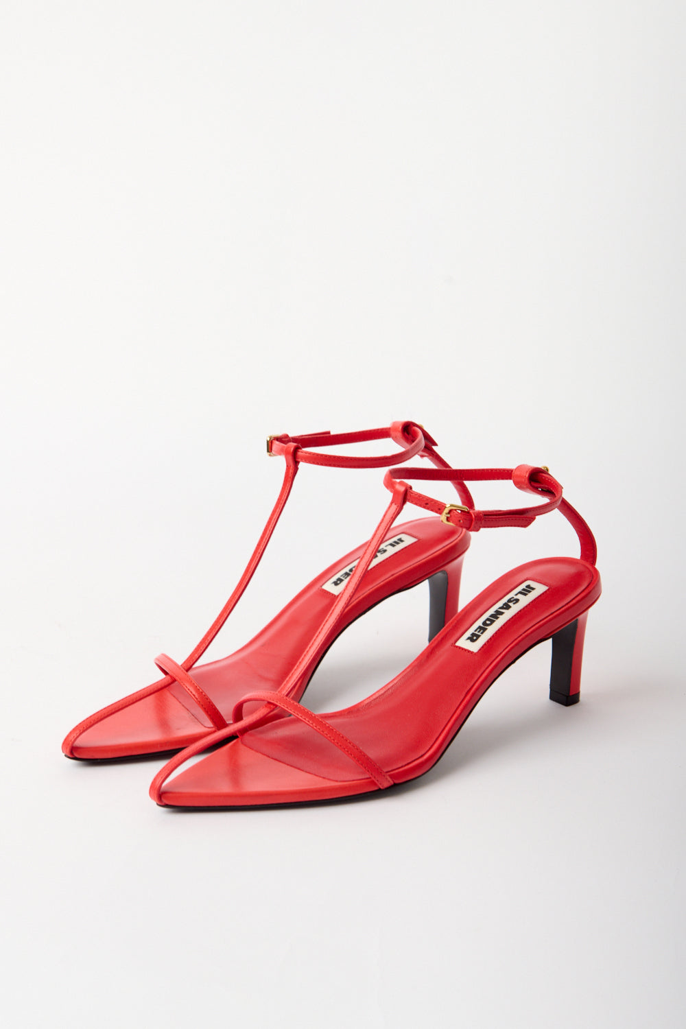 Jil Sander Tripon High Sandal - Red - Bessette