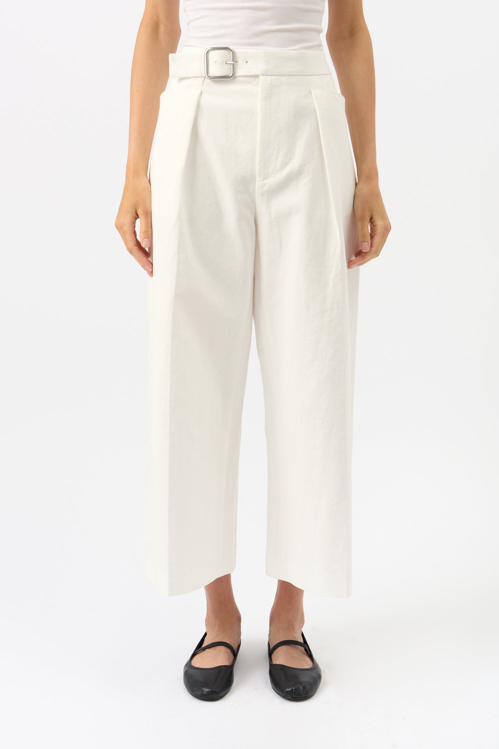 Jil Sander High-Waisted Cotton Trousers
