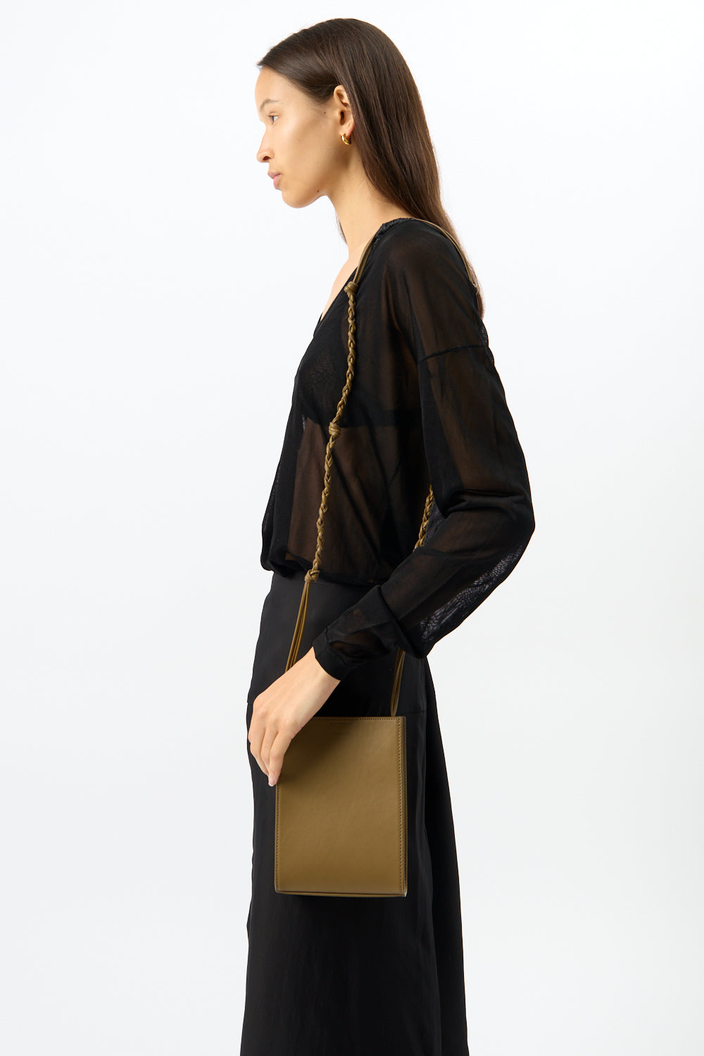 Jil Sander Small Olive Tangle Bag - Bessette