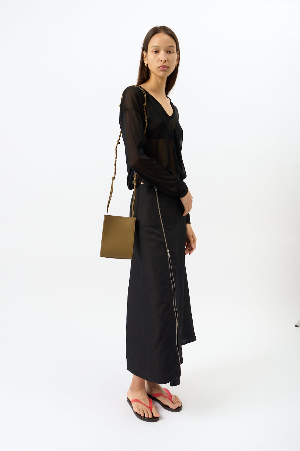 Jil Sander Zip Fastening Midi Skirt