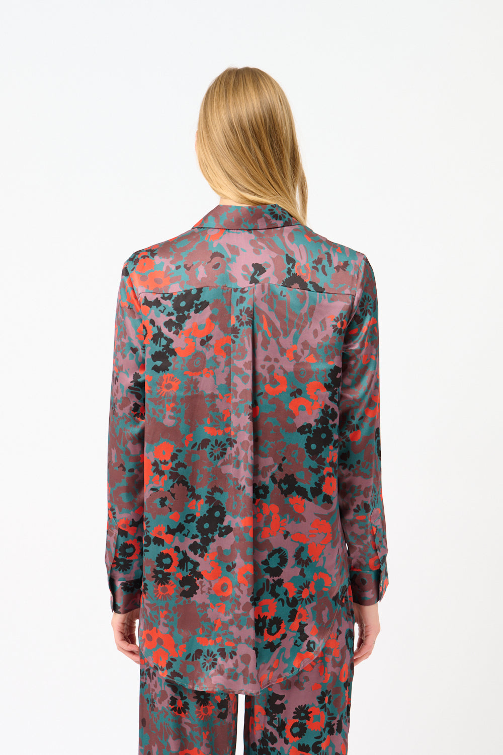 London PJ Shirt in Silk Charmeuse