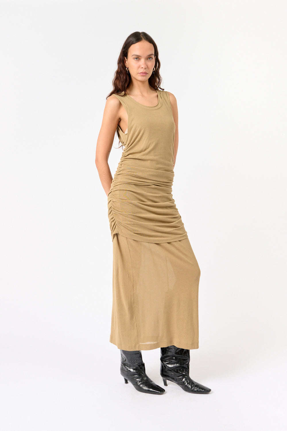 Romana Layered Sheer Tank Dress