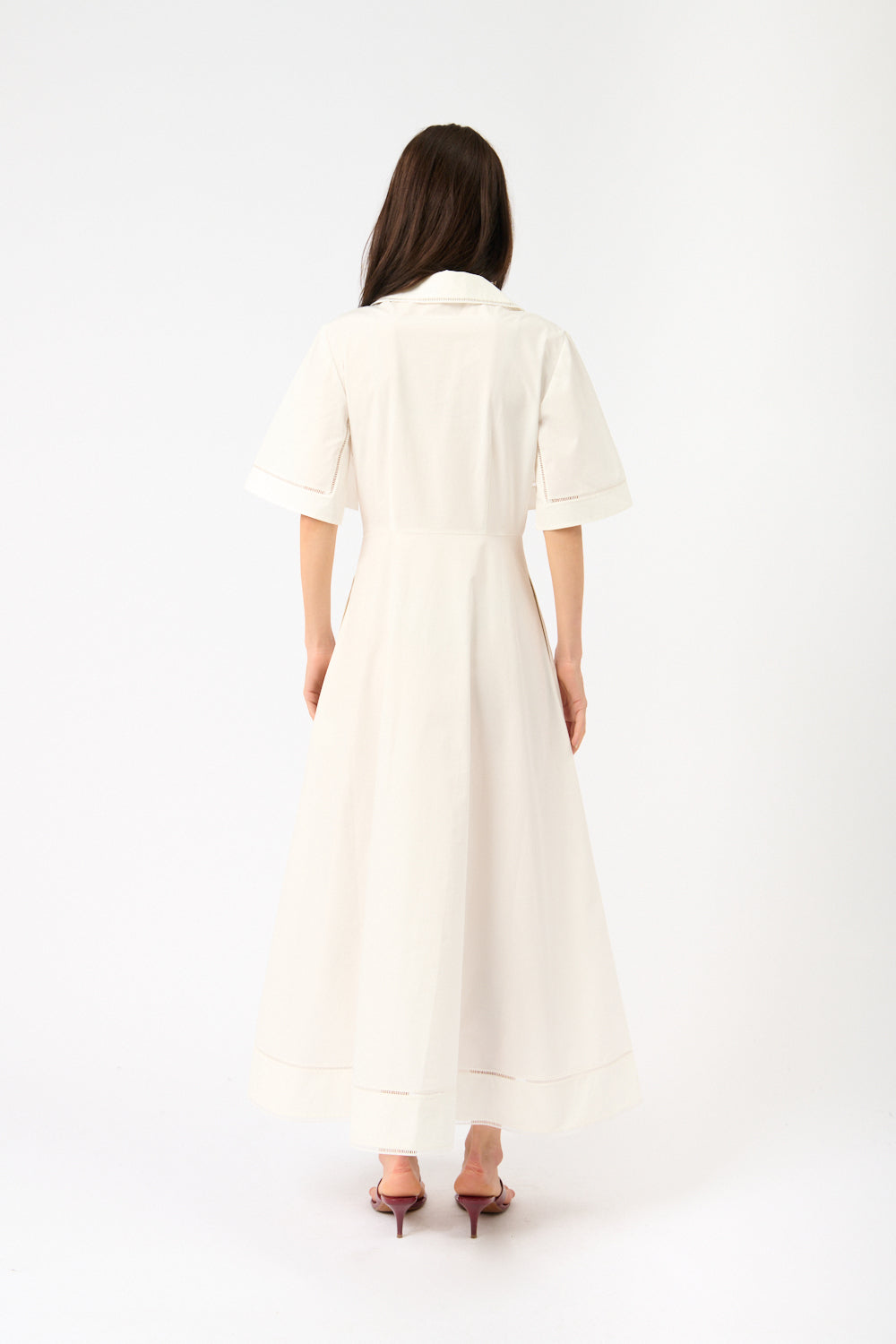 Róhe Ladder Embroidered Poplin Dress - Bessette
