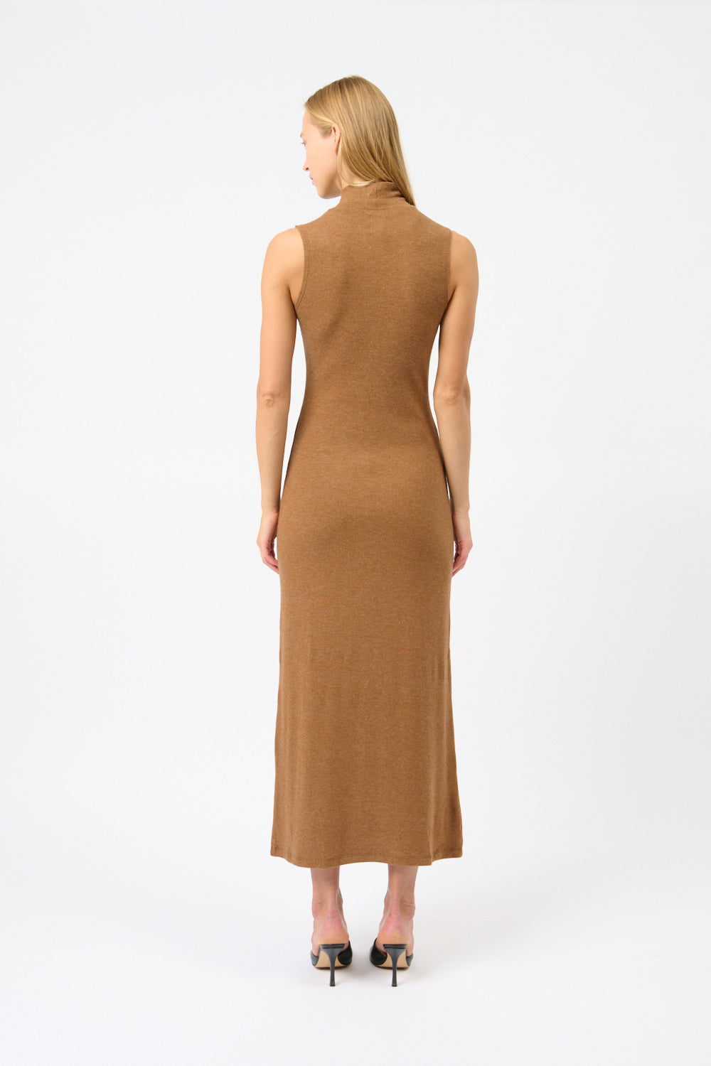 LESET Lauren - Maxi abito senza maniche a collo alto