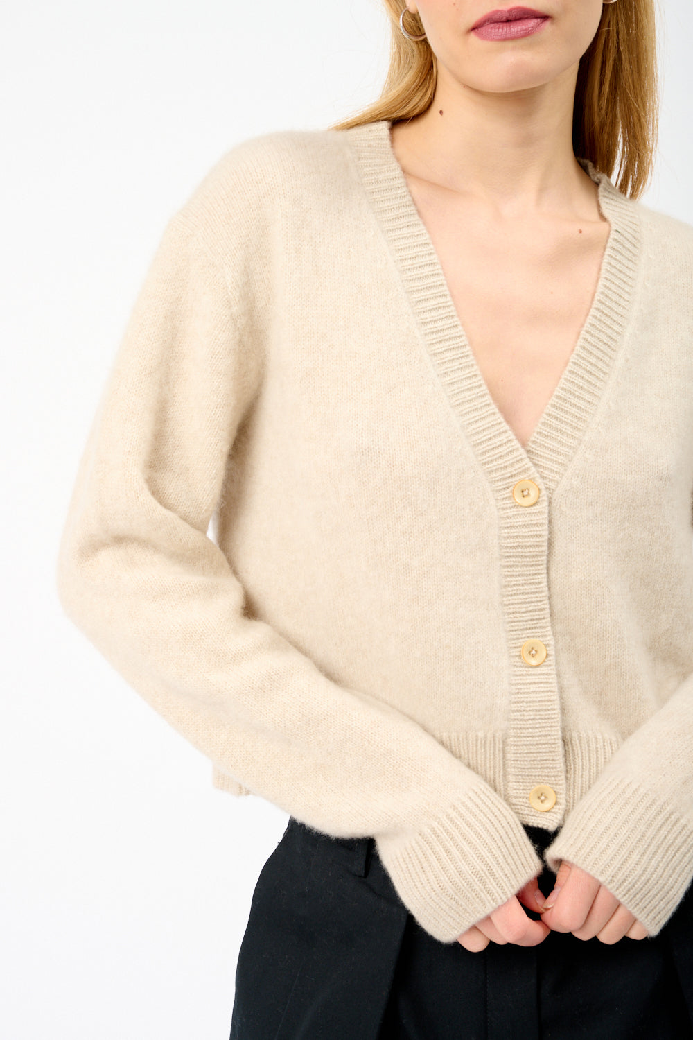 The Elder Statesman ベージュ カシミヤカーディガンXS The Elder Statesman ベージュ カシミヤカーディガンXS The Elder