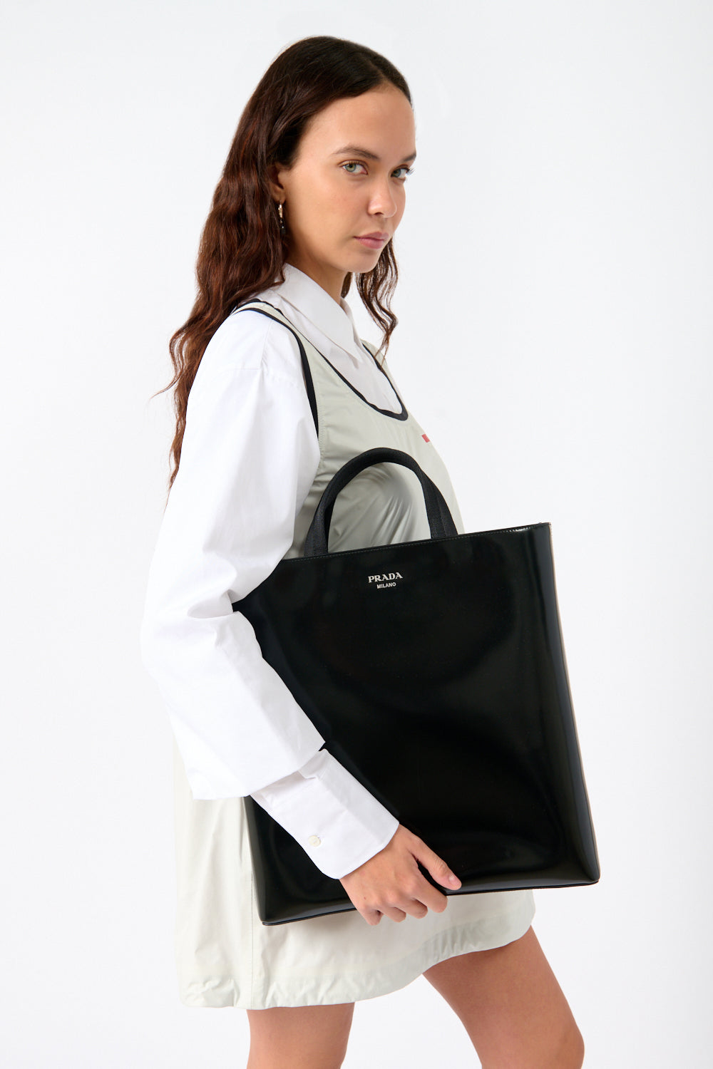 Patent Leather Shopping Bag