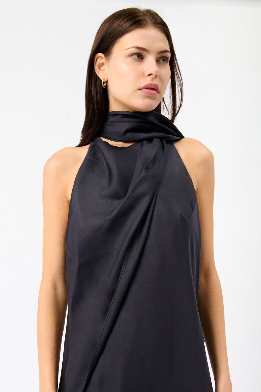 Róhe Silk Foulard Halter Dress - Bessette