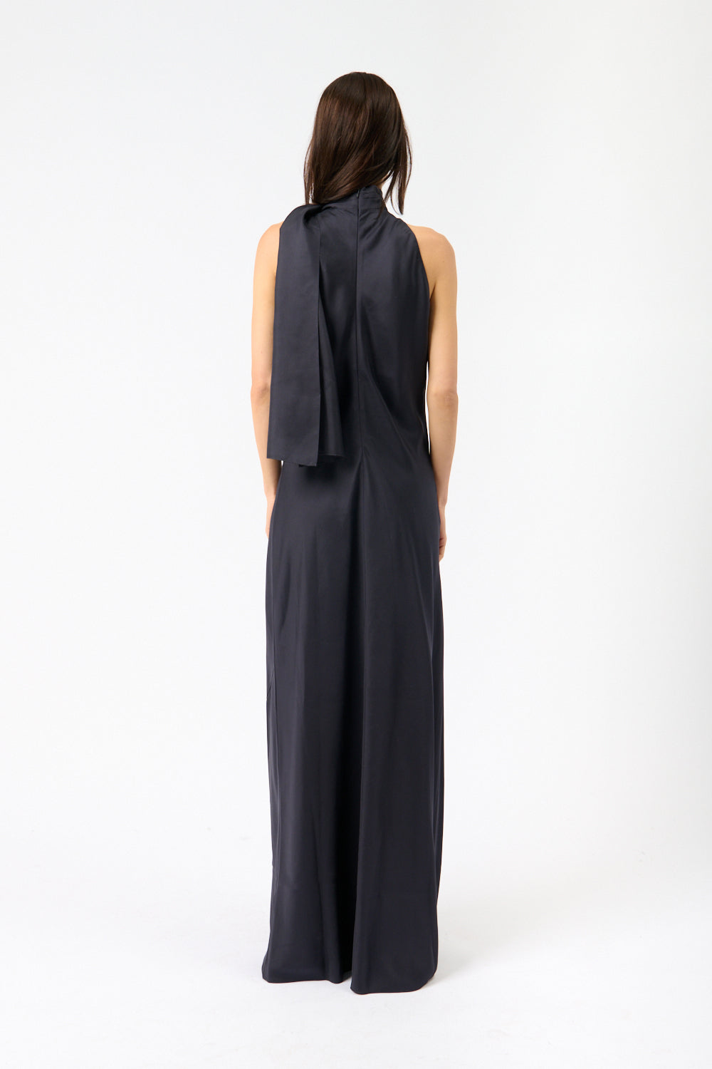 Róhe Silk Foulard Halter Dress - Bessette