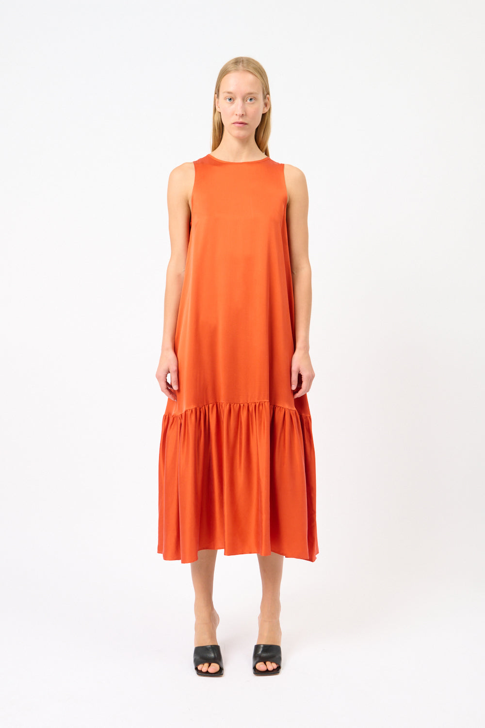 Rhea Silk Charmeuse Midi Dress