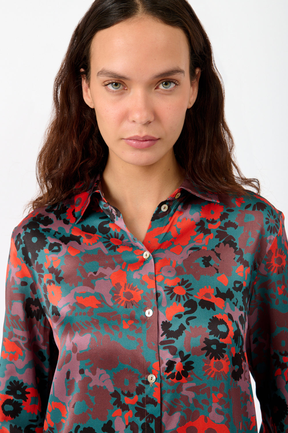London PJ Shirt in Silk Charmeuse - Bessette