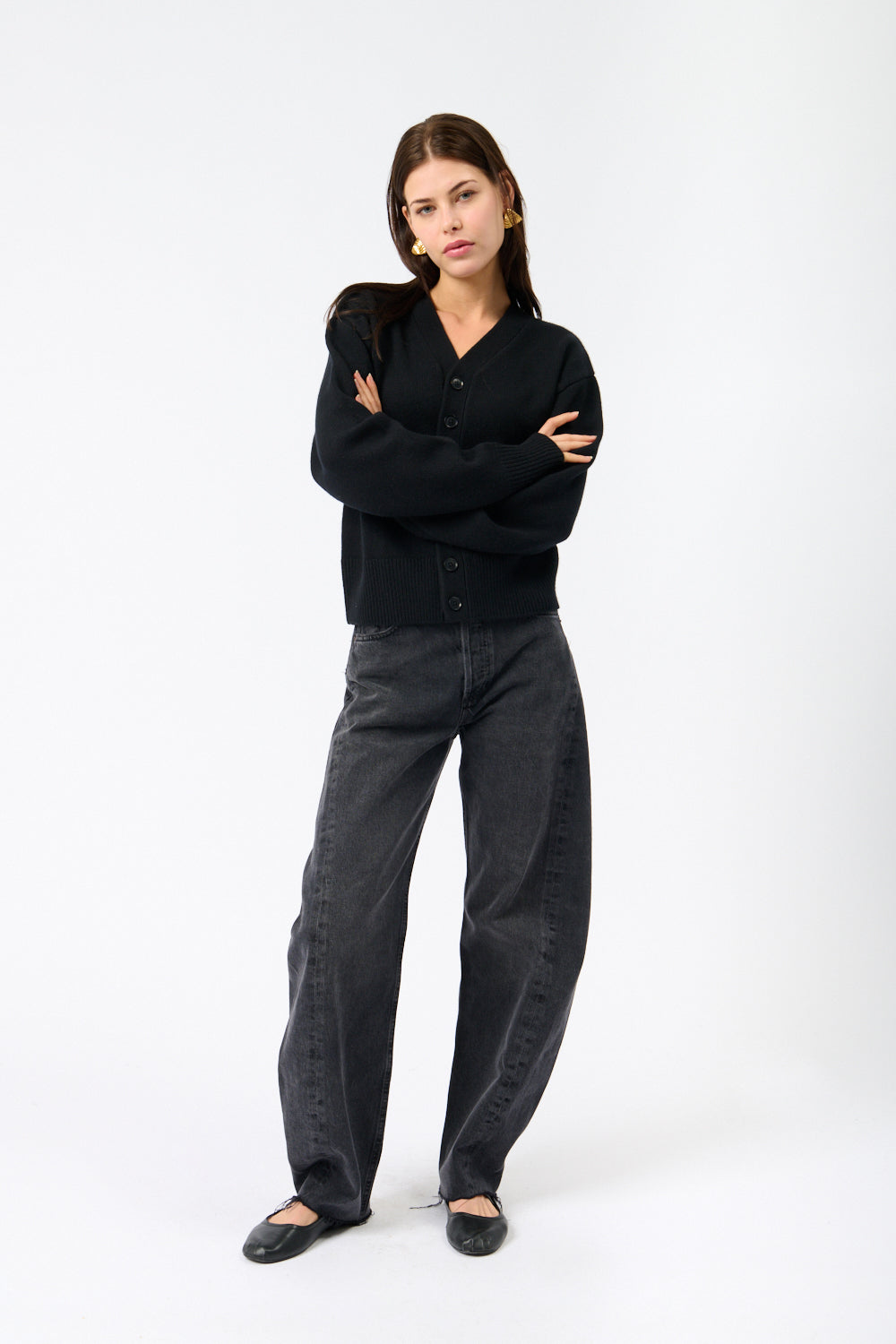 Extreme Cashmere Black Clover Cardigan