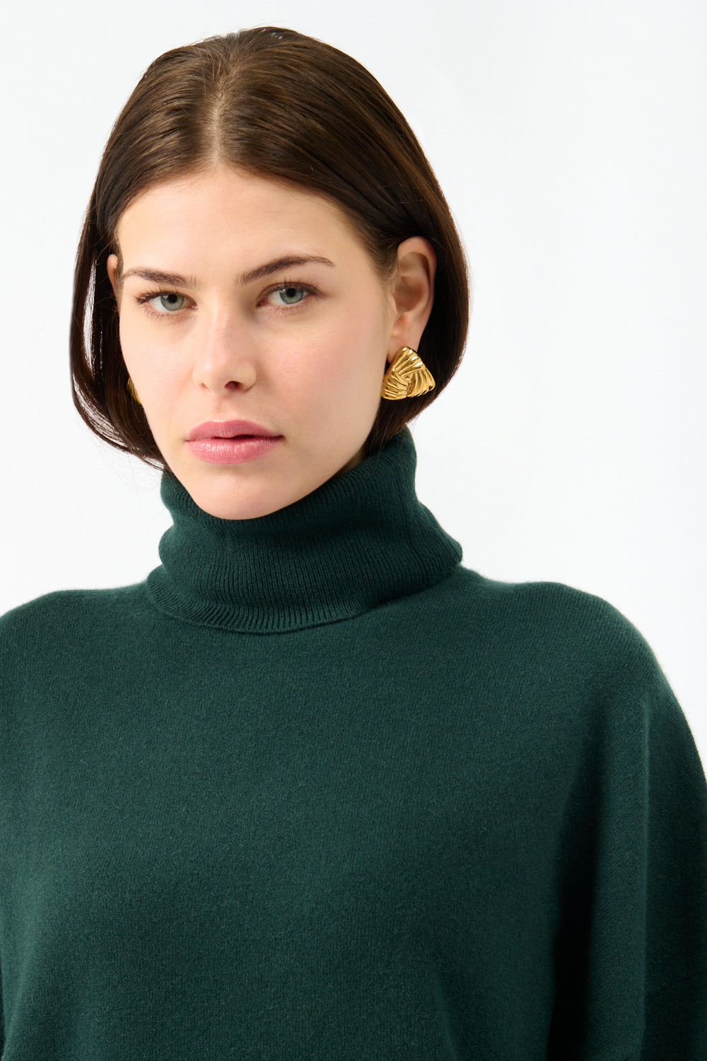 Extreme Cashmere Green Jill Turtleneck Cashmere Sweater