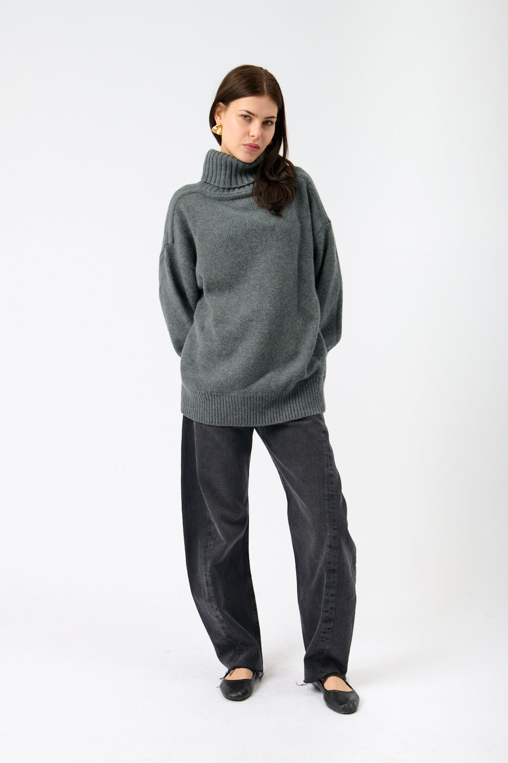 Extreme Cashmere Grey Oversize Xtra Cashmere Sweater - Bessette