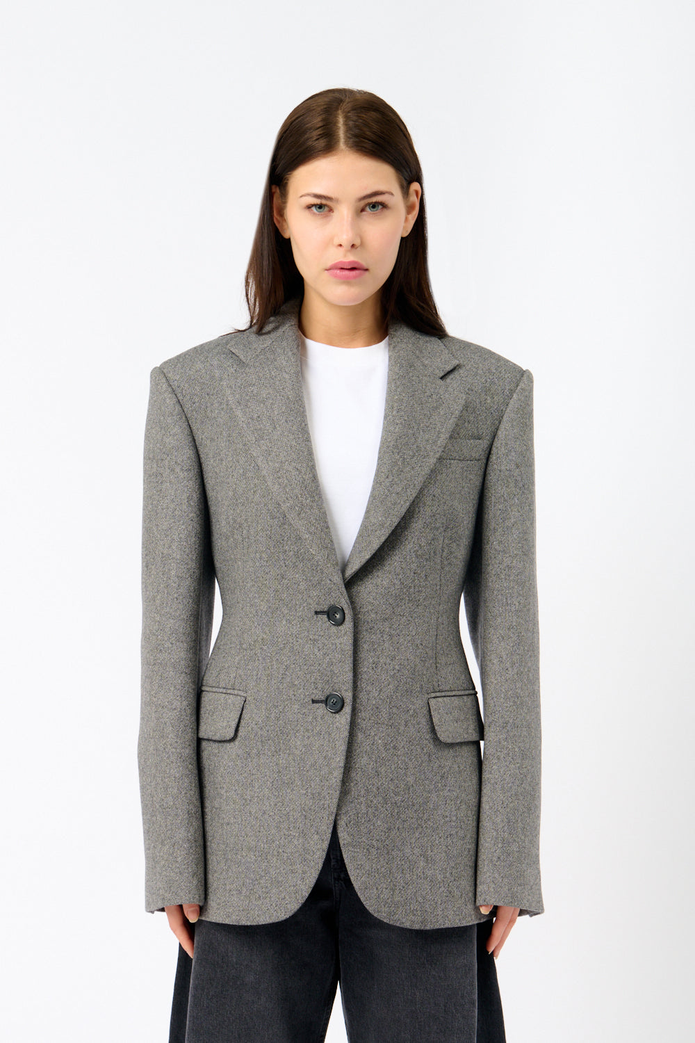 Sportmax Gel Single Breasted Tweed Blazer - Bessette