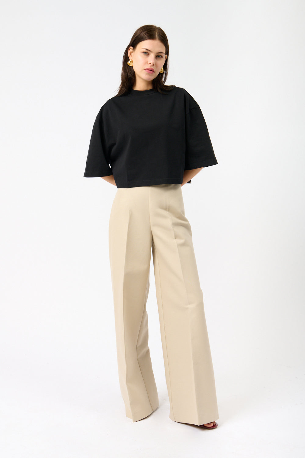 Róhe Wide Cropped T-Shirt - Bessette