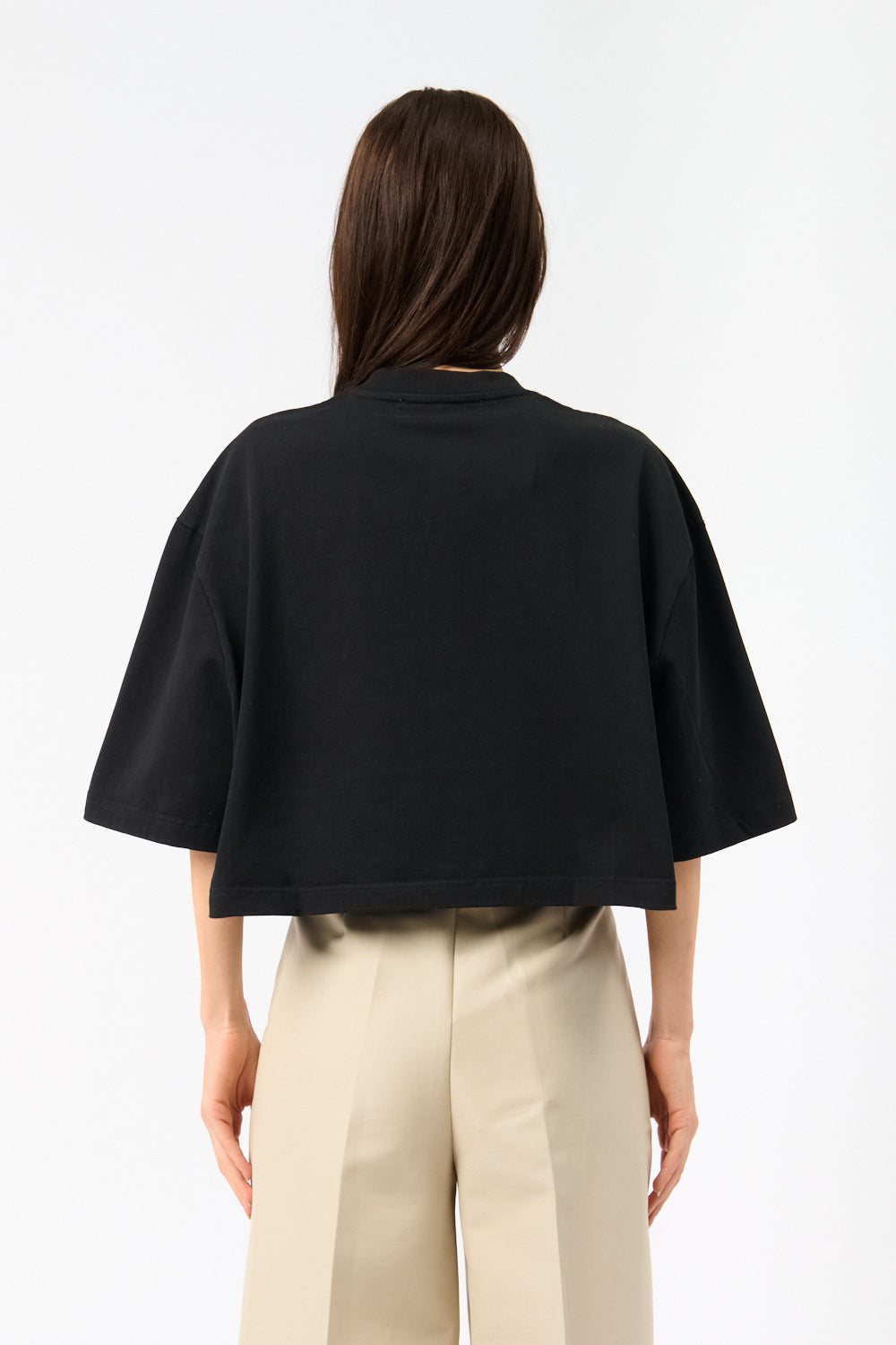 Róhe Wide Cropped T-Shirt - Bessette