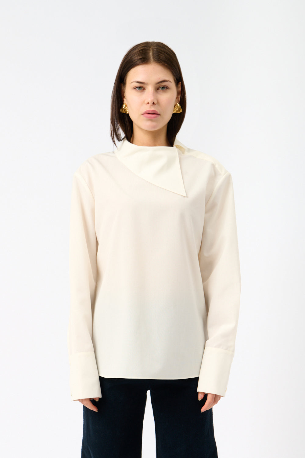 Róhe Reimagined Collar Top - Bessette