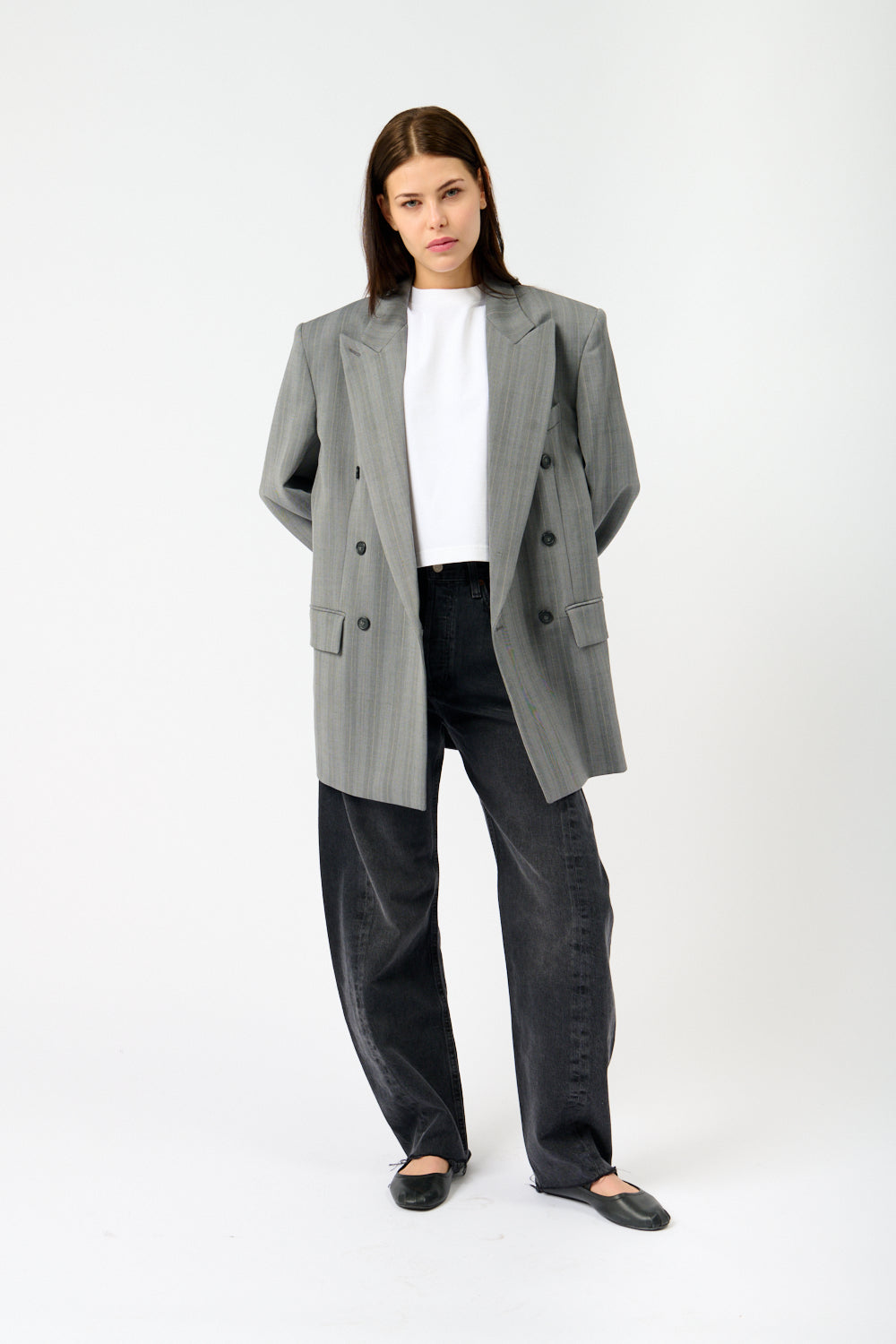Sportmax Merlot Wool Blend Herringbone Blazer - Bessette