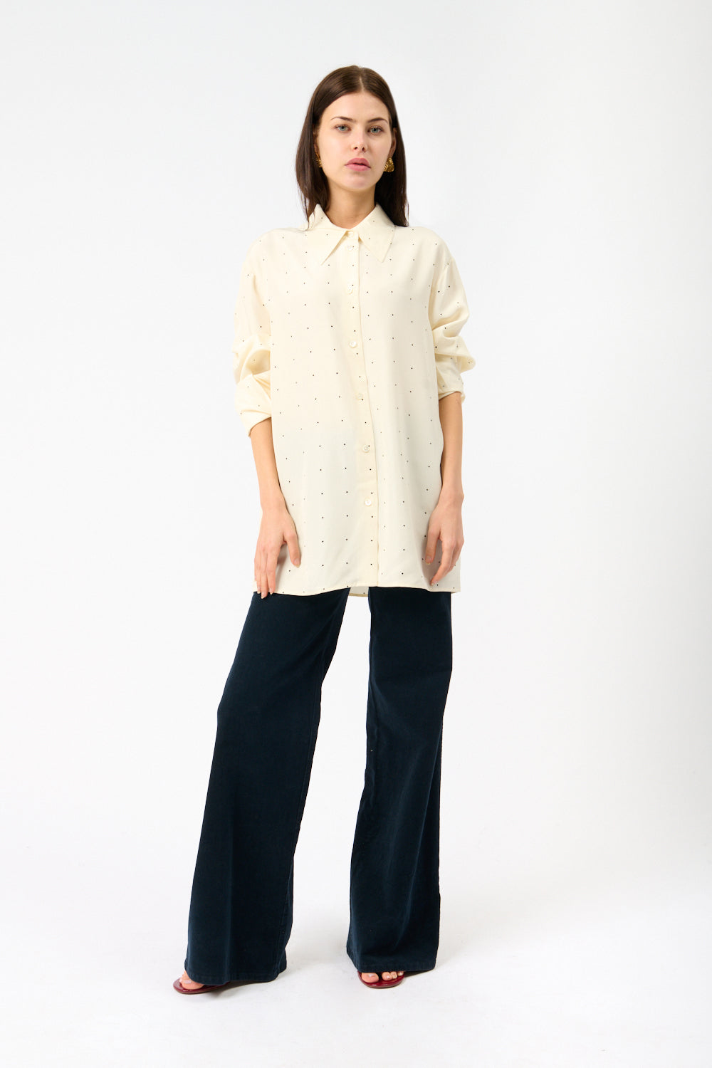 Róhe Dotted Silk Shirt - Bessette