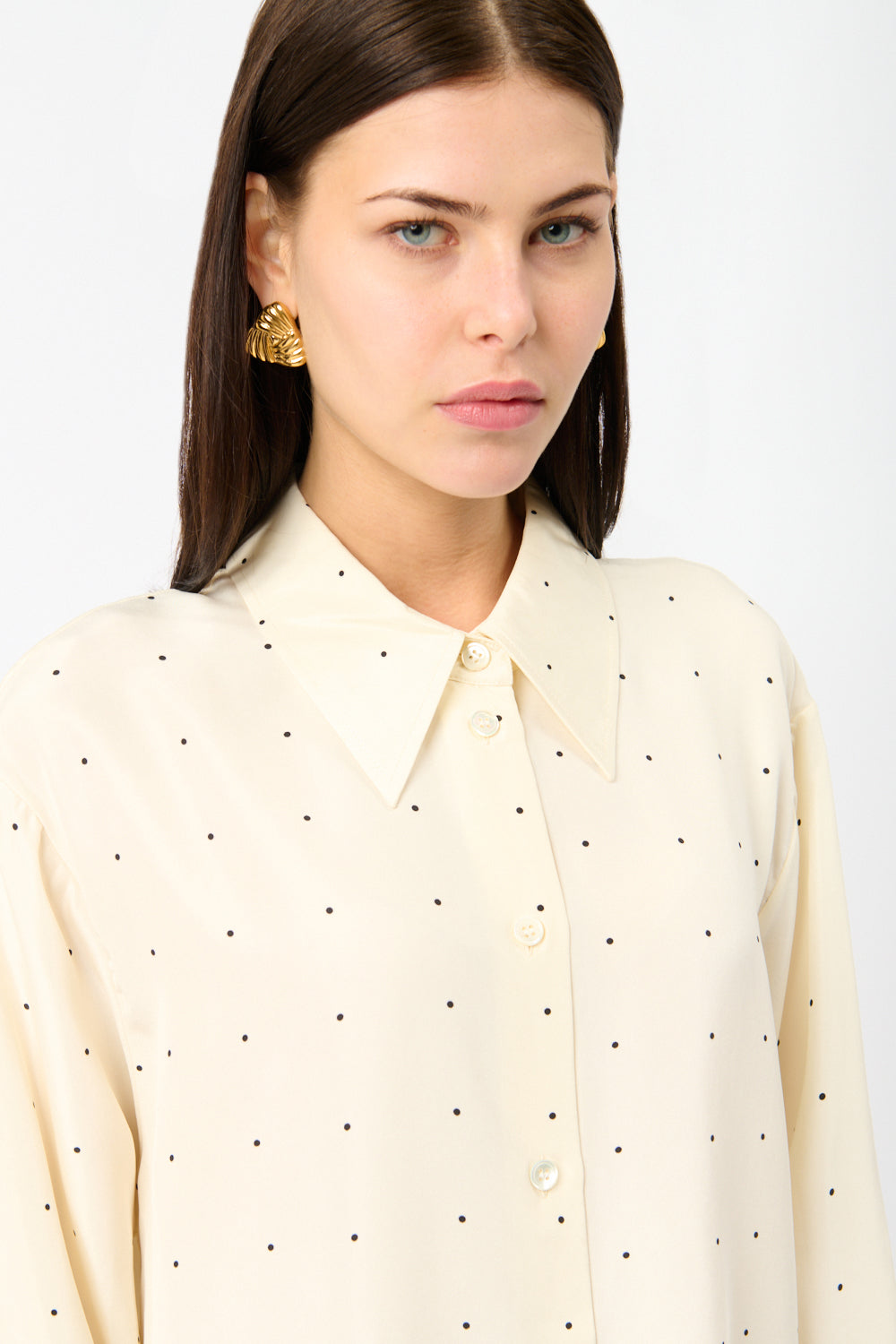 Róhe Dotted Silk Shirt - Bessette