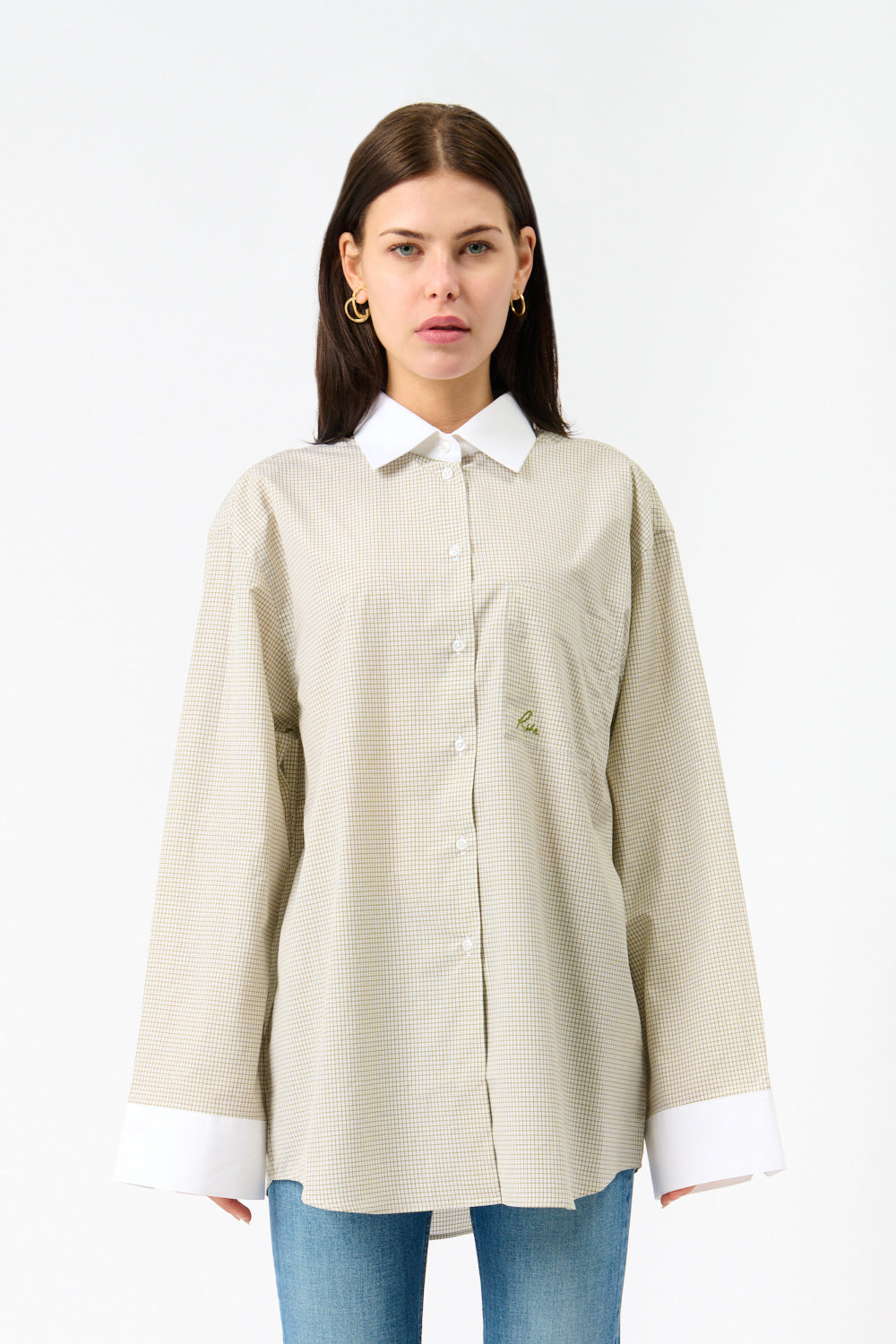 Róhe Mini Check Banker Shirt - Bessette