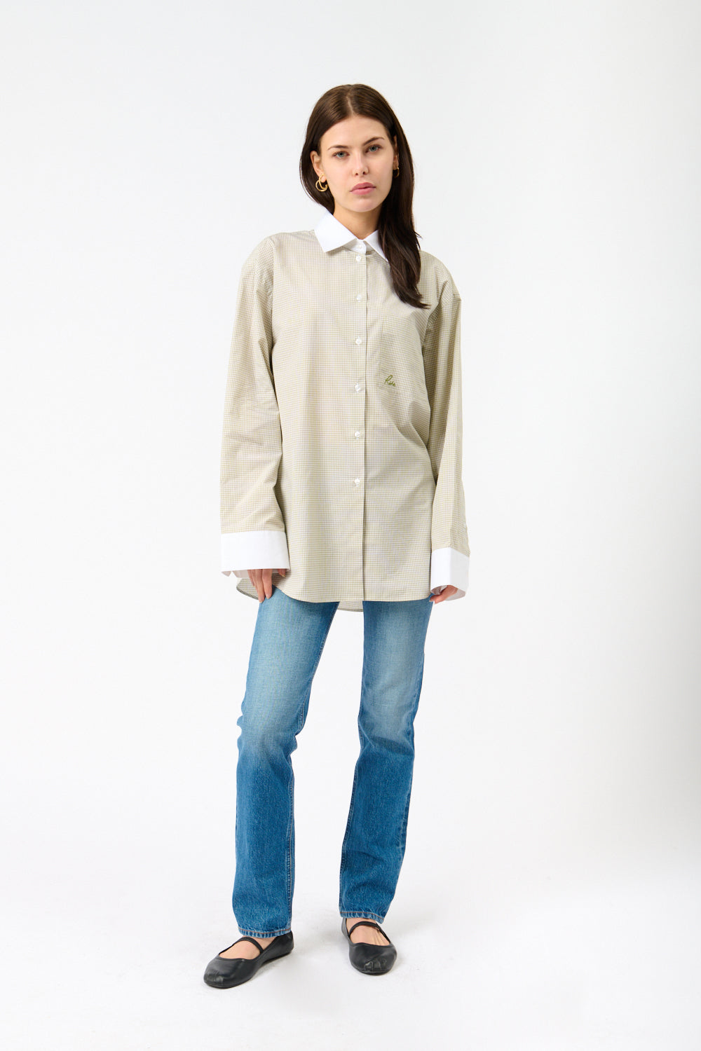 Róhe Mini Check Banker Shirt - Bessette