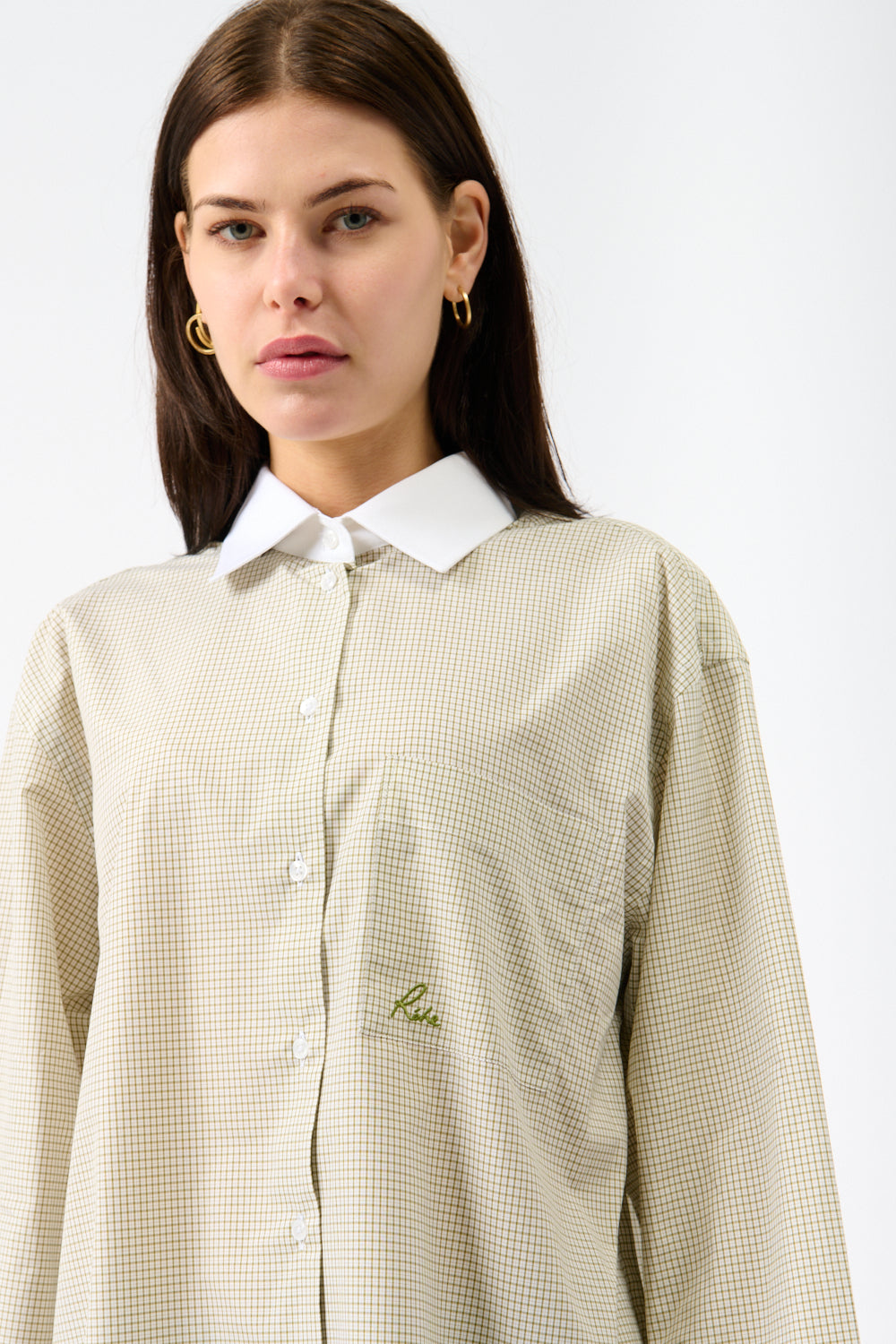 Róhe Mini Check Banker Shirt - Bessette