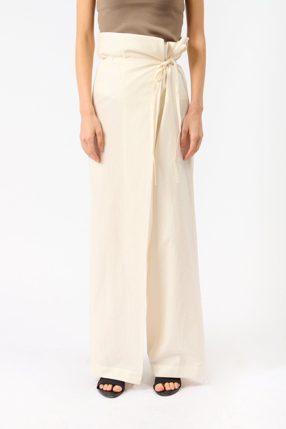 Róhe Sculptural Cotton Blend Trousers - Bessette