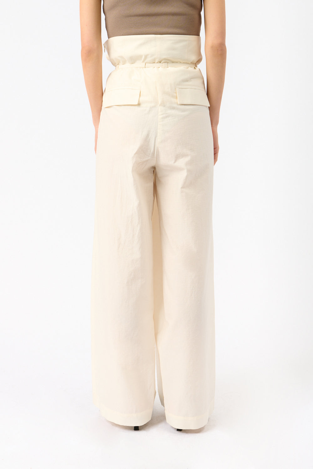 Róhe Sculptural Cotton Blend Trousers - Bessette