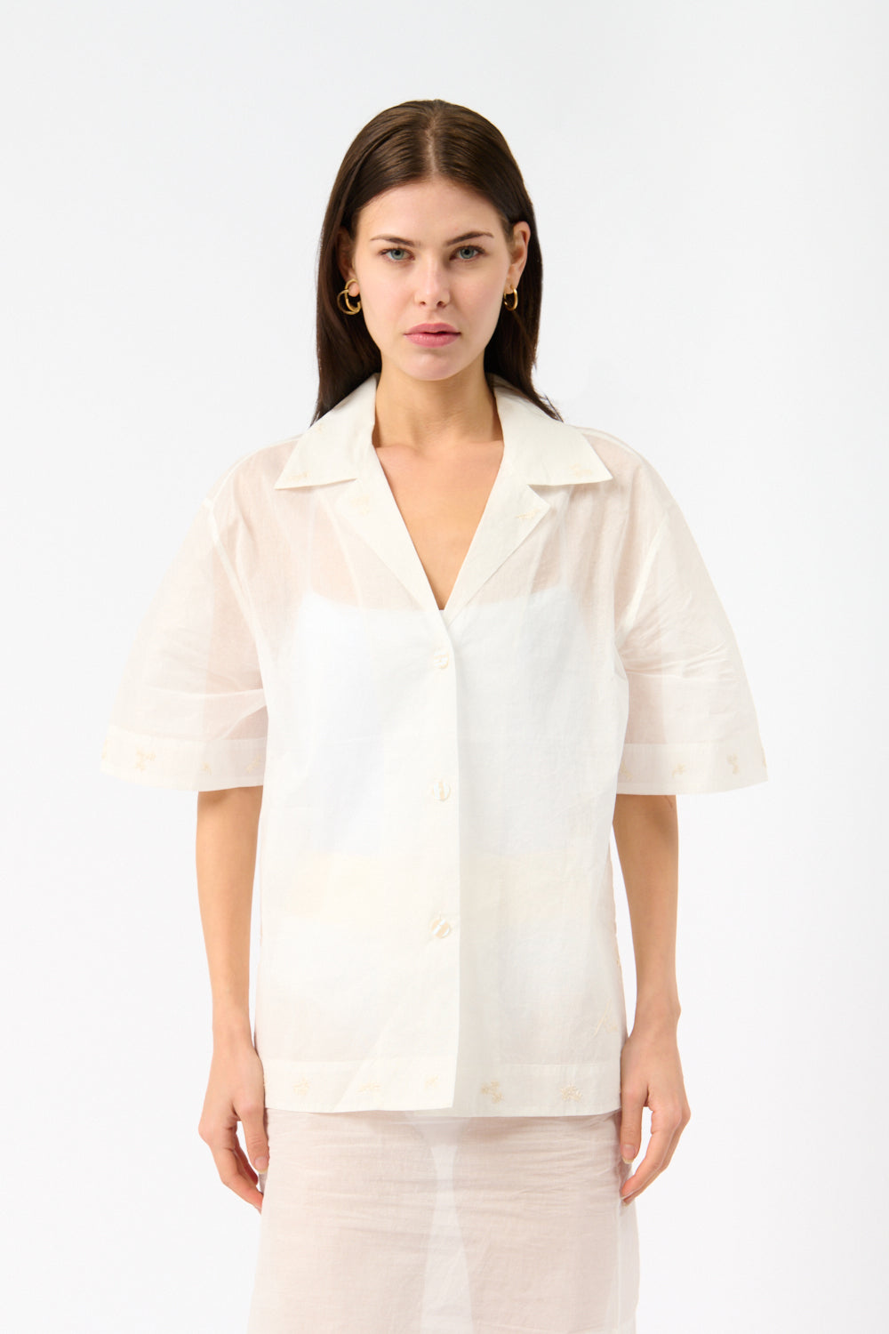 Róhe Camp Collar Organza Shirt - Bessette