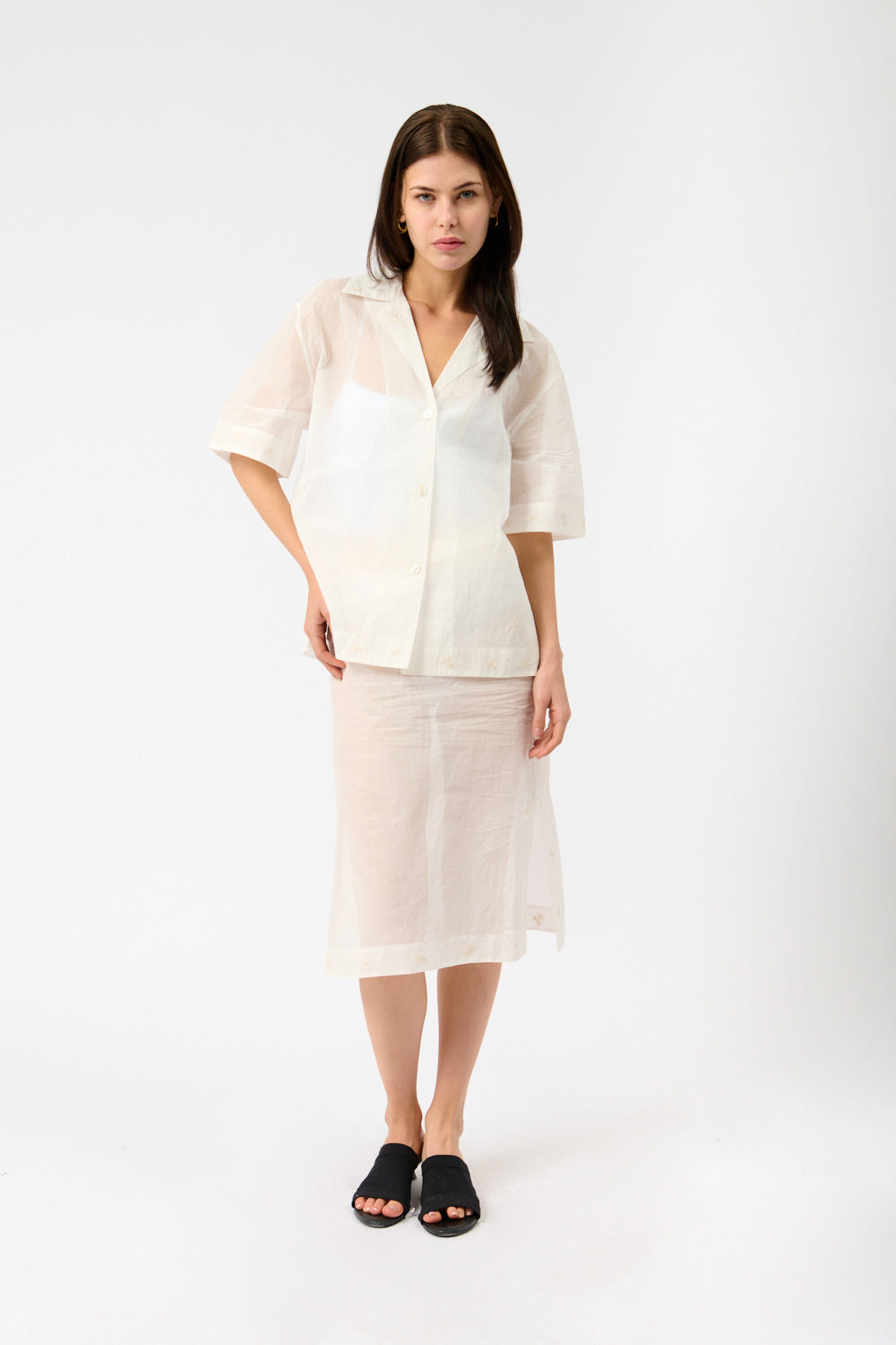 Róhe Camp Collar Organza Shirt - Bessette
