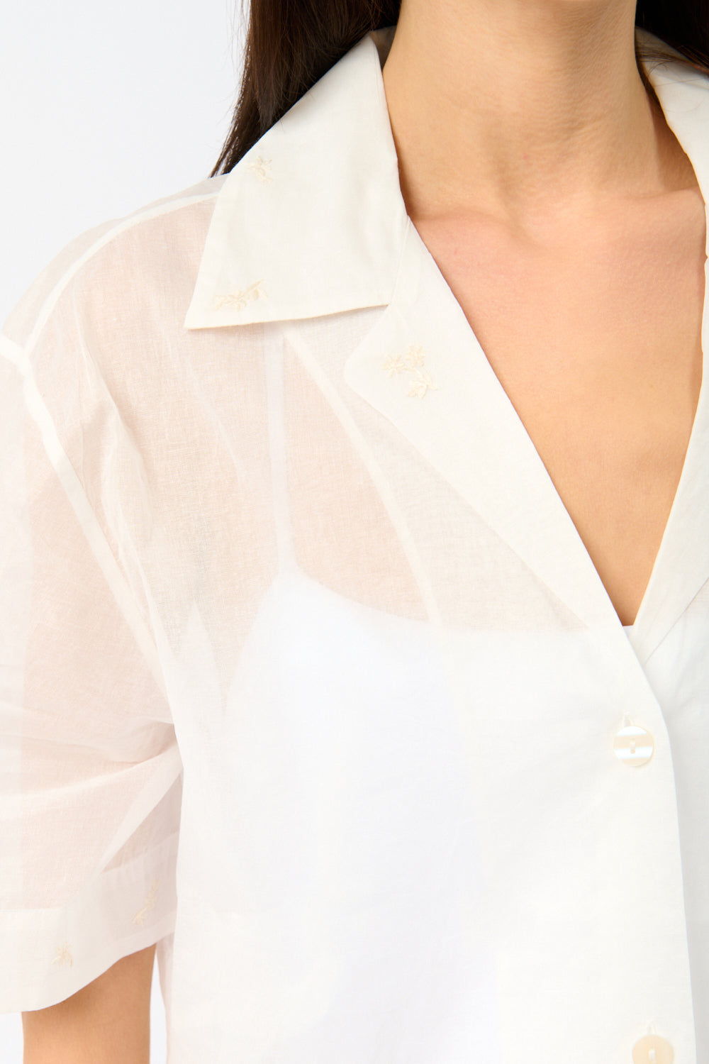 Róhe Camp Collar Organza Shirt - Bessette