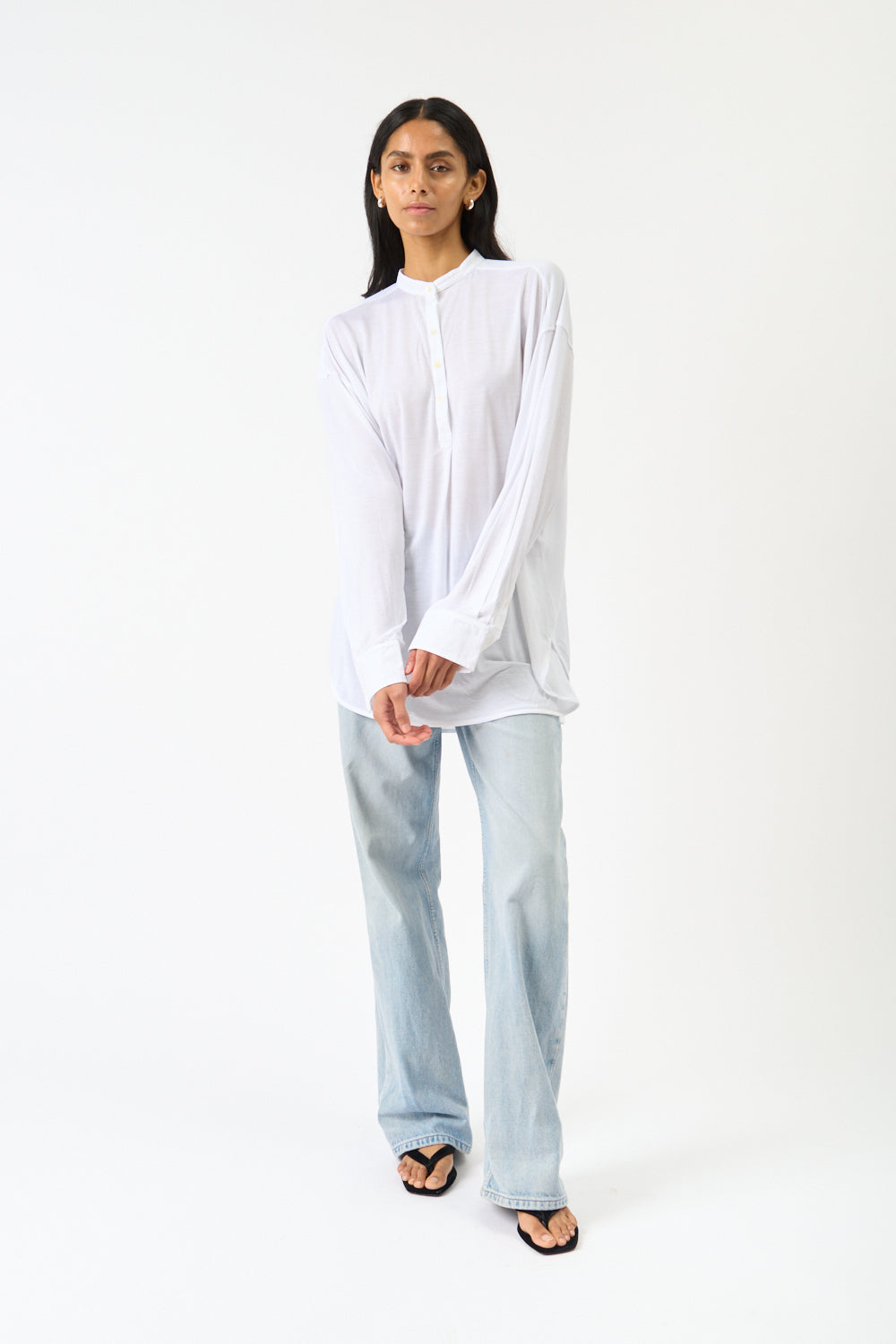 Toteme Fluid Jersey Longline Blouse
