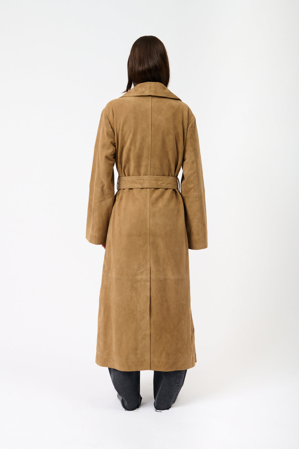 Róhe Suede Wrap Coat - Bessette