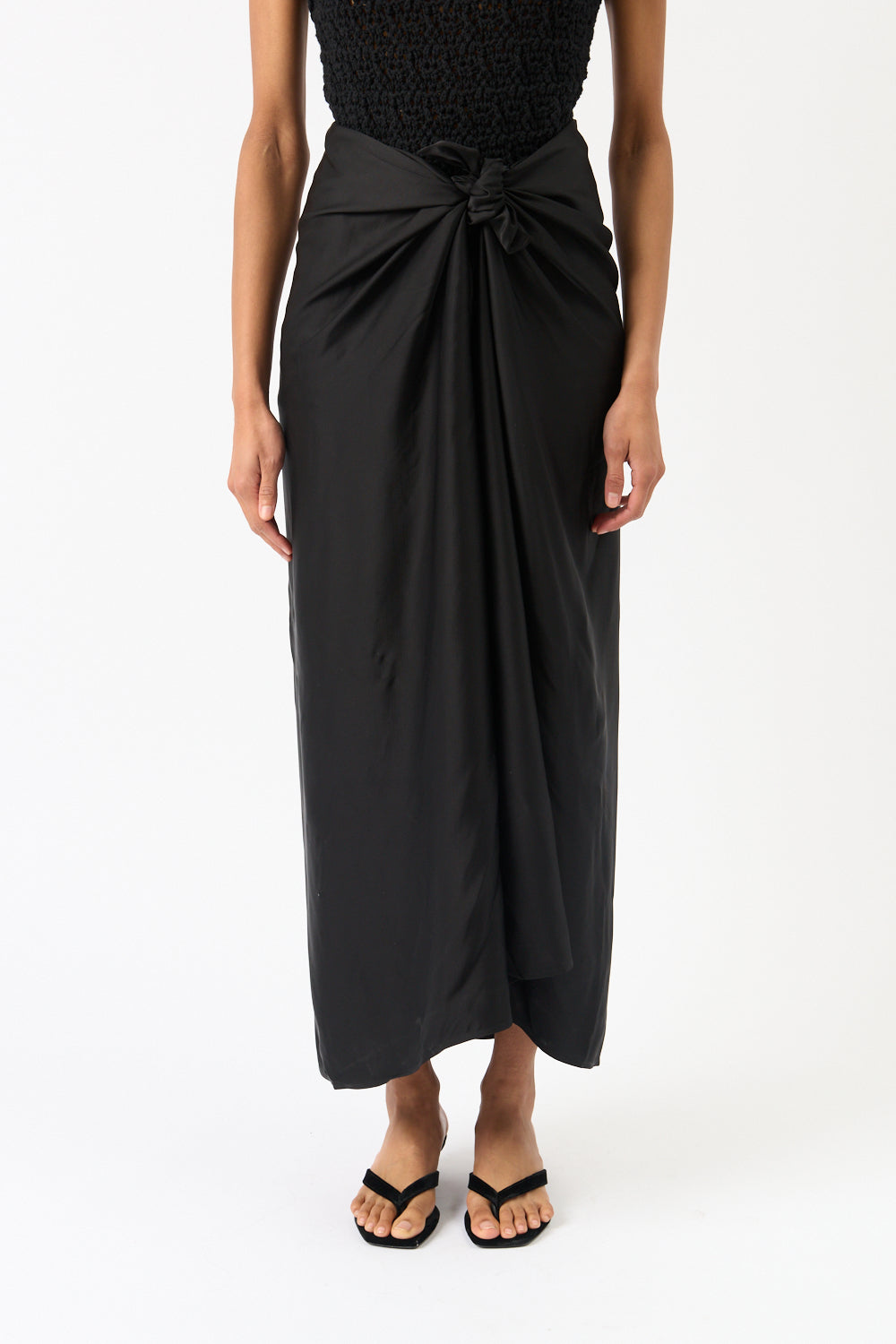 Toteme Satin Knot Skirt