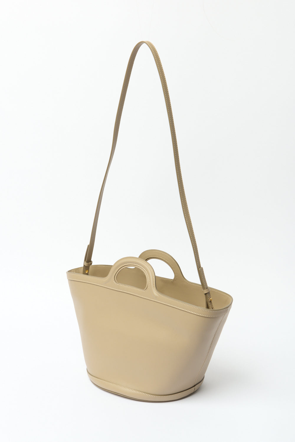 Marni Tropicalia Taupe Small Leather Tote