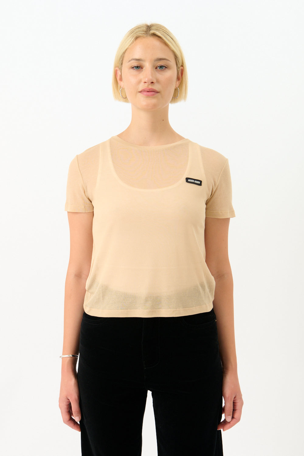 Miu Miu Jersey Logo T-Shirt