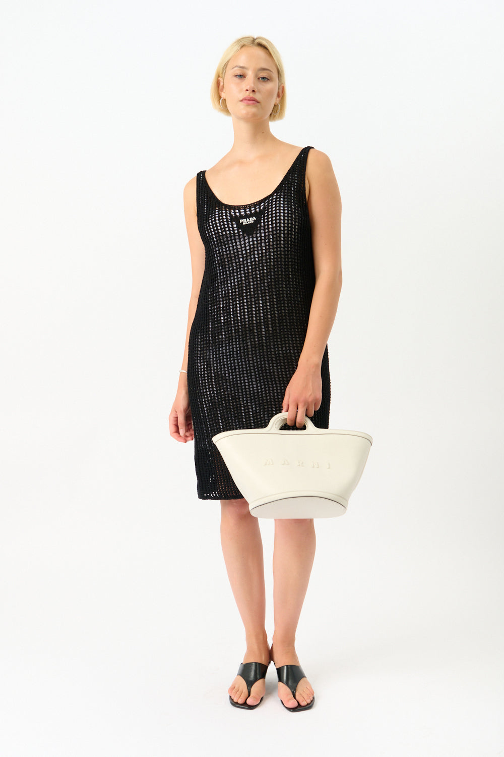 Prada Black Crochet Dress