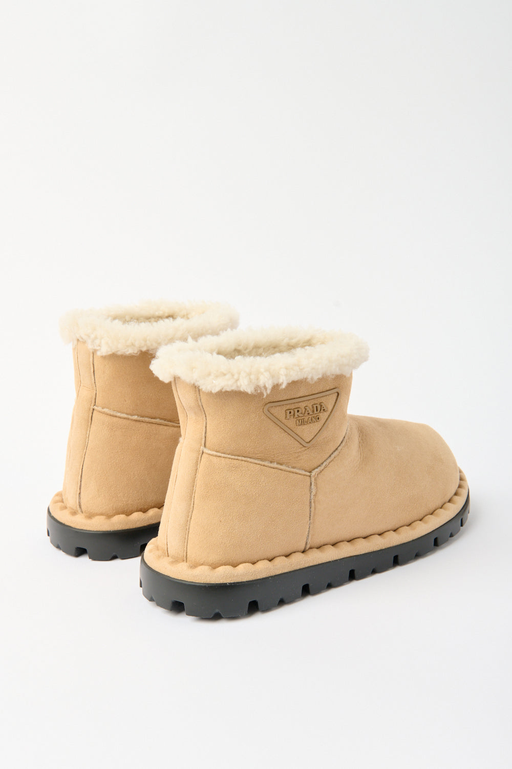 Logo Shearling-Lined Ankle Boots
