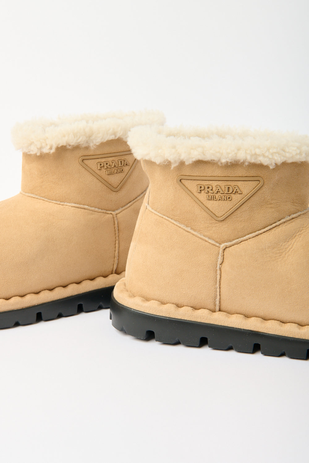 Logo Shearling-Lined Ankle Boots