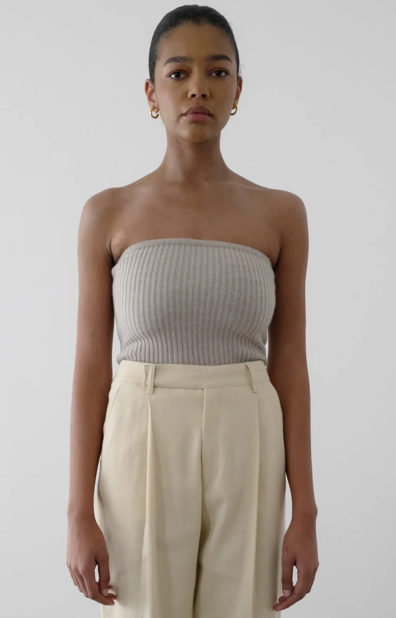 Top sin tirantes ALMADA Lou topo