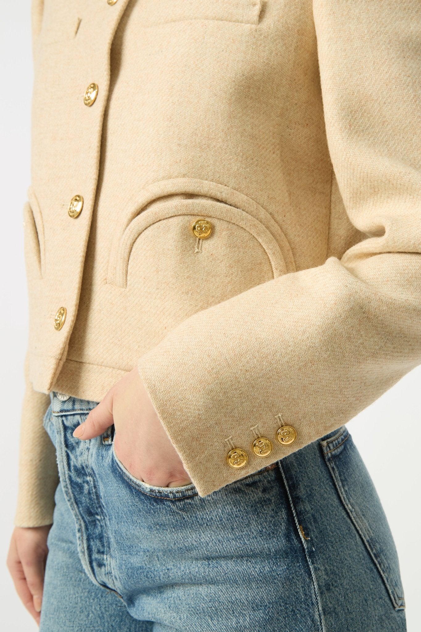 Blazé Milano Shamo Linen Blend Bolero Jacket - Bessette