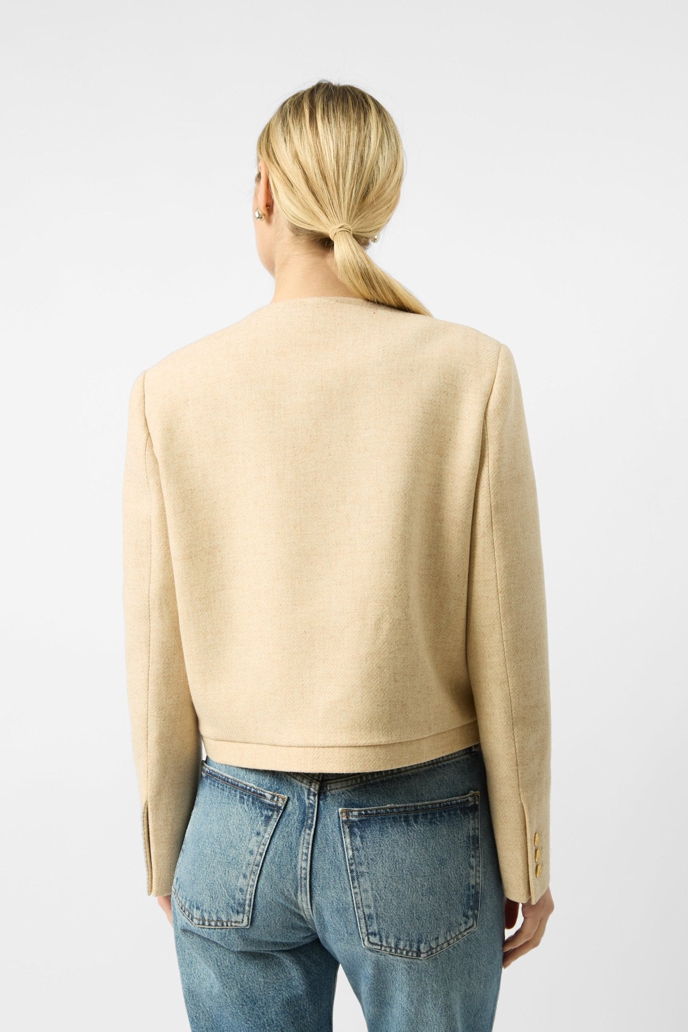 Blazé Milano Shamo Linen Blend Bolero Jacket - Bessette