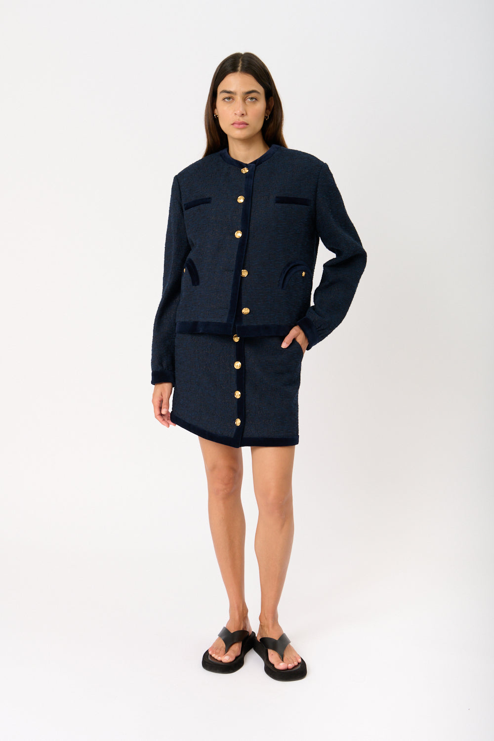 Blazé Milano Lusitano Bouclé Mini Skirt - Bessette
