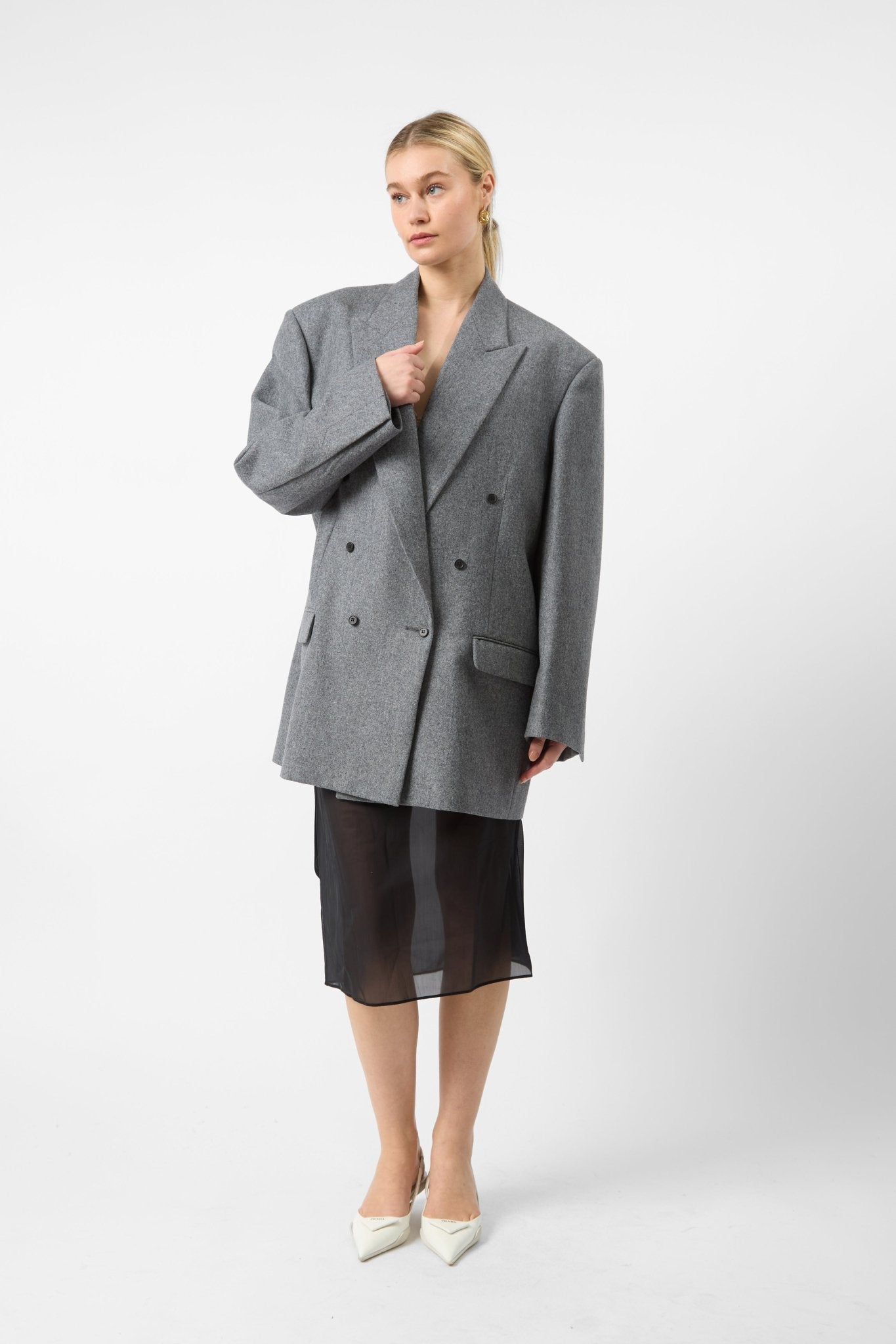 Carven Oversize Wool Blazer - Bessette