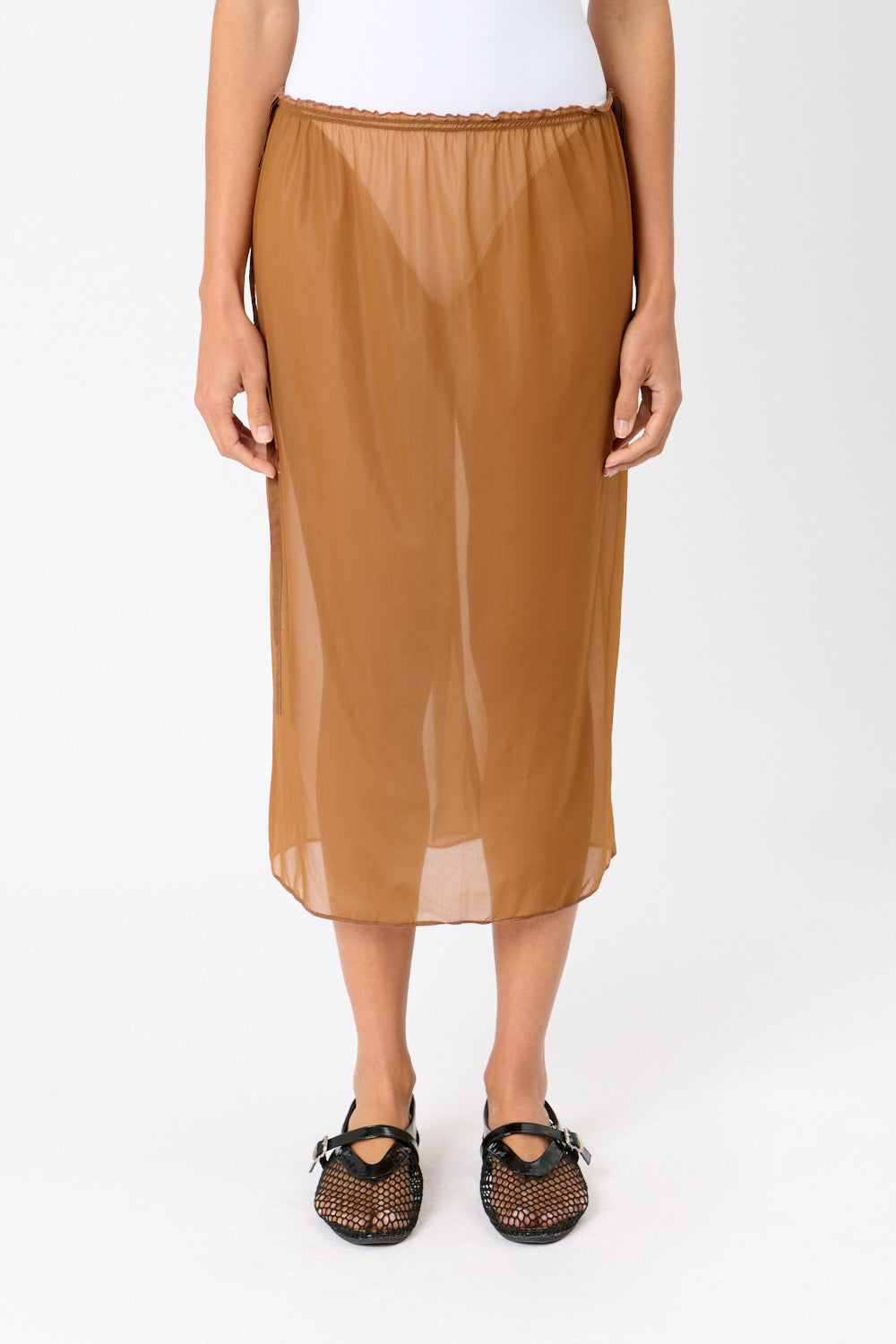 Carven Mesh Midi Skirt - Bessette