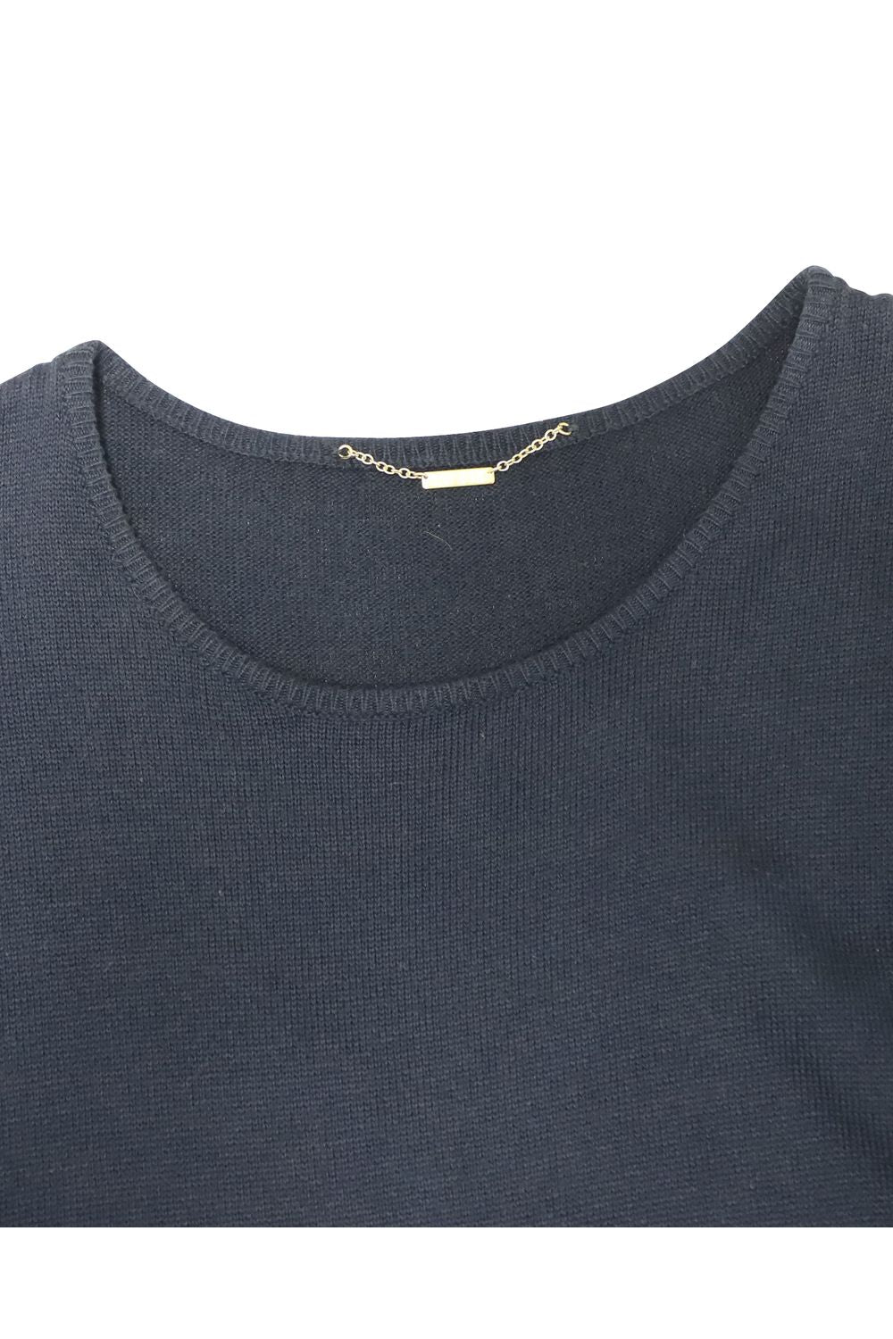 The Row One Shoulder Dress in Navy Blue Wool