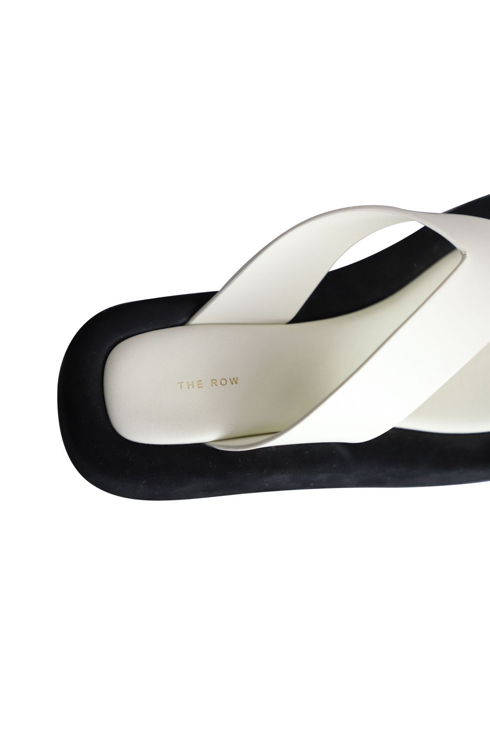 The Row Ginza Flip Flop Sandals in White Leather