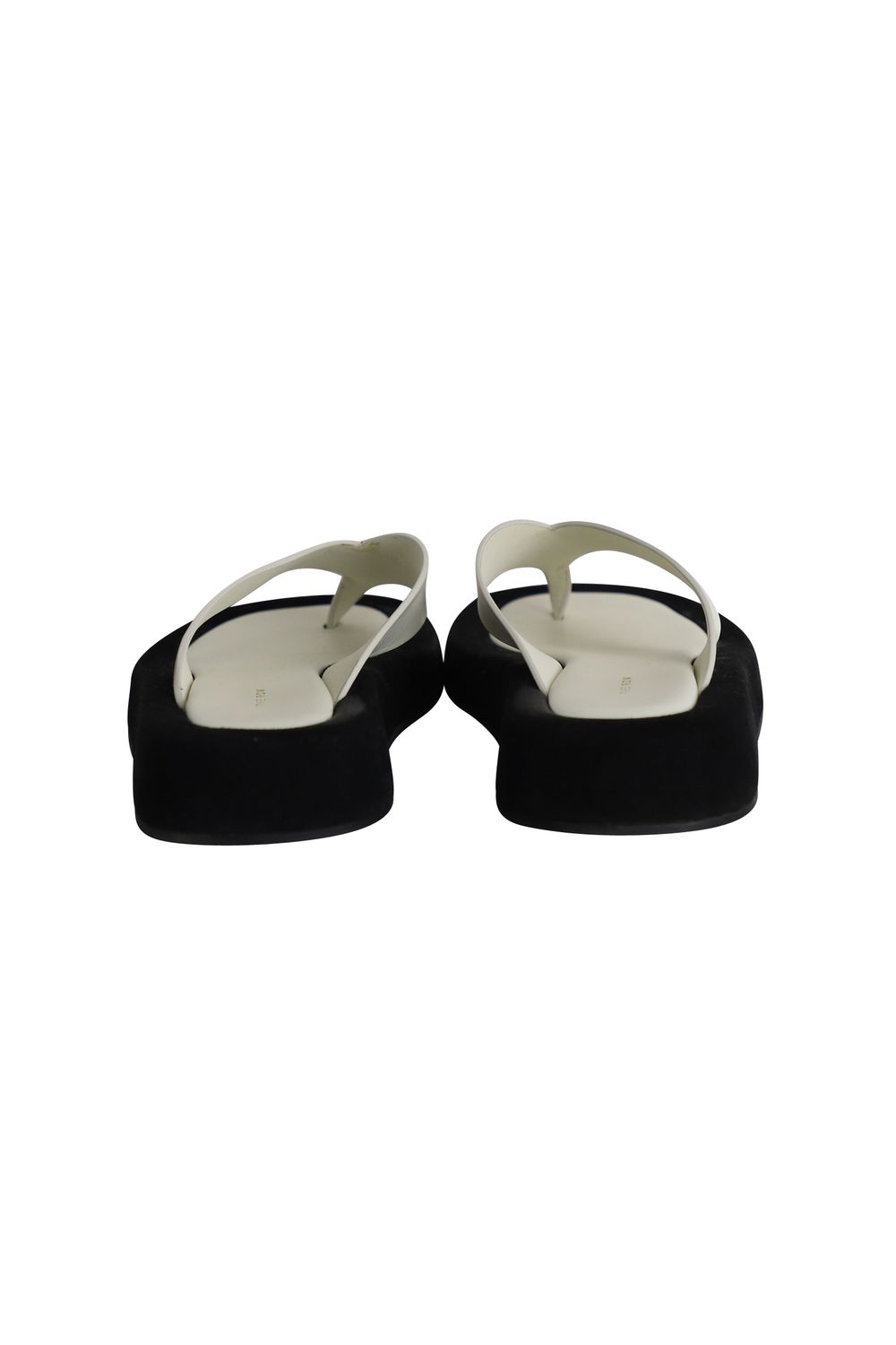 The Row Ginza Flip Flop Sandals in White Leather
